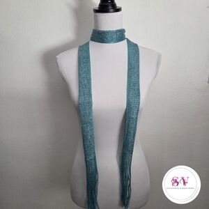 Turquoise wrap around scarf